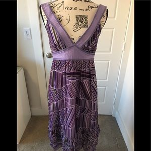 Cynthia Steffe Crushed Velvet Purple Dress